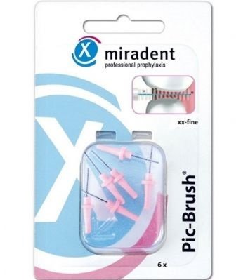 Ершики Miradent Pic-Brush refills Pink Розовые, 6 шт открытка мини с 8 марта розовые тюльпаны 7 х 7 см