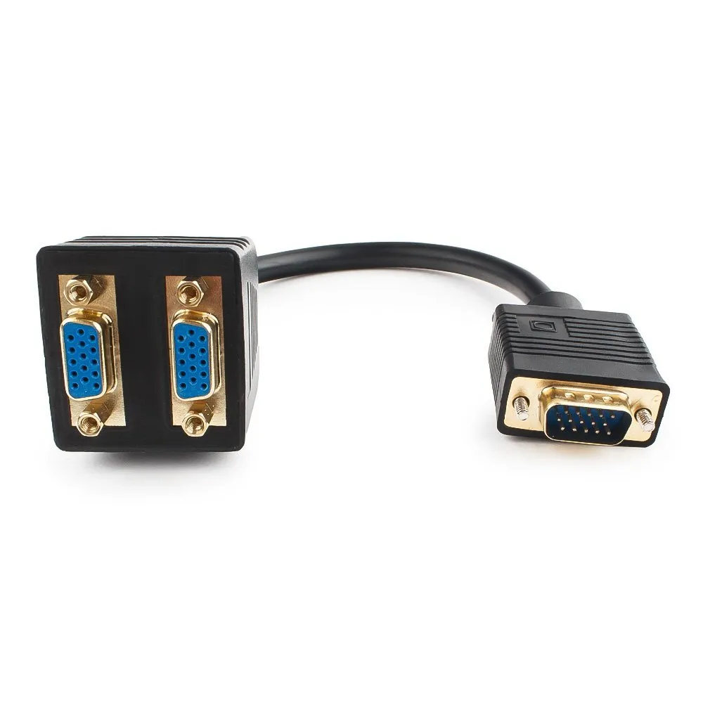

Разветвитель Cablexpert VGA-2xVGA вилка-розетка м (CC-VGAX2-20CM) черный