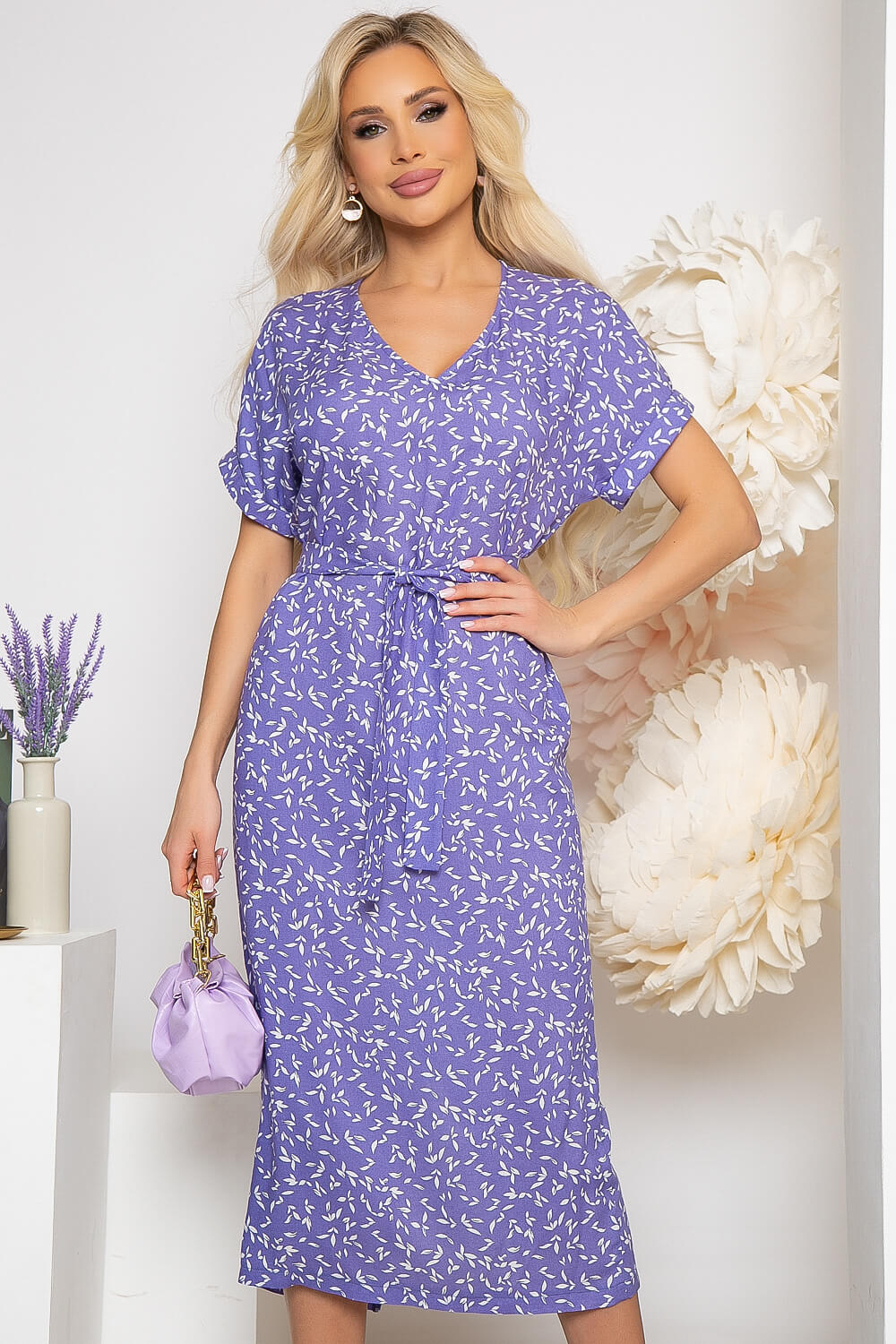 Платье женское LT Collection Герда фиолетовое 50 RU