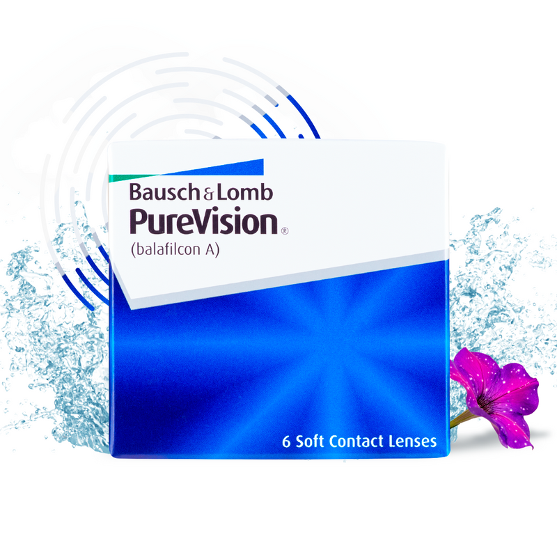 Контактные линзы Bausch + Lomb, PureVision, ежемесячные, -1.50 / 8.6, 6 шт.