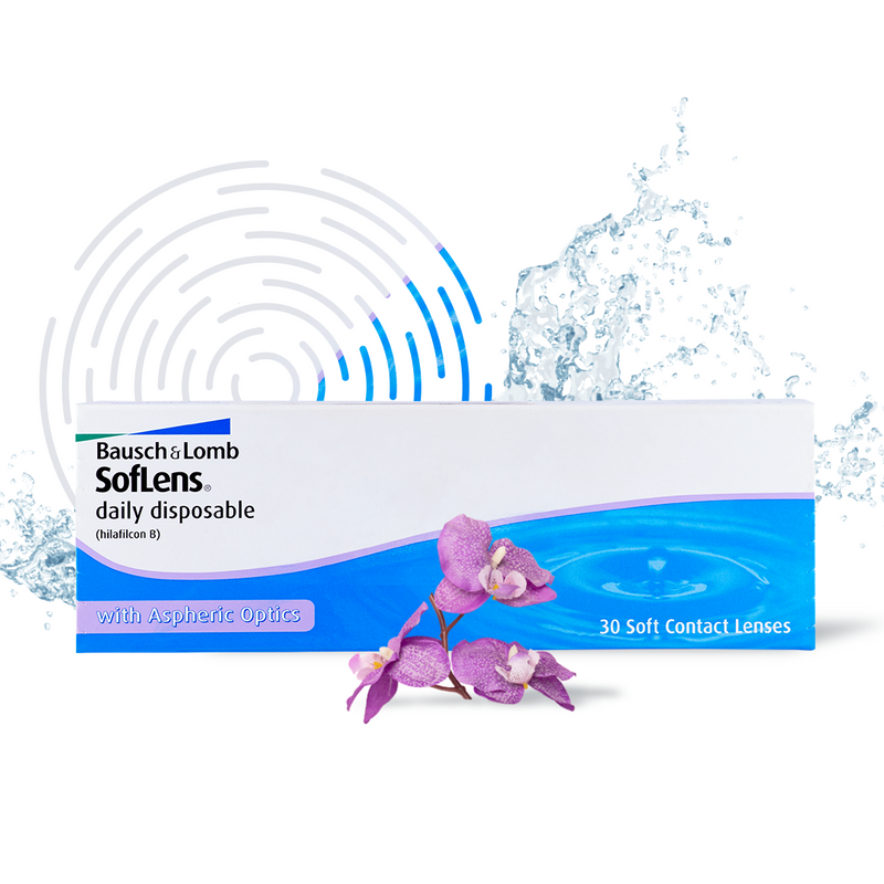 Контактные линзы Bausch + Lomb, Soflens daily disposable, однодневные, -1.00/8.6, 30 шт.