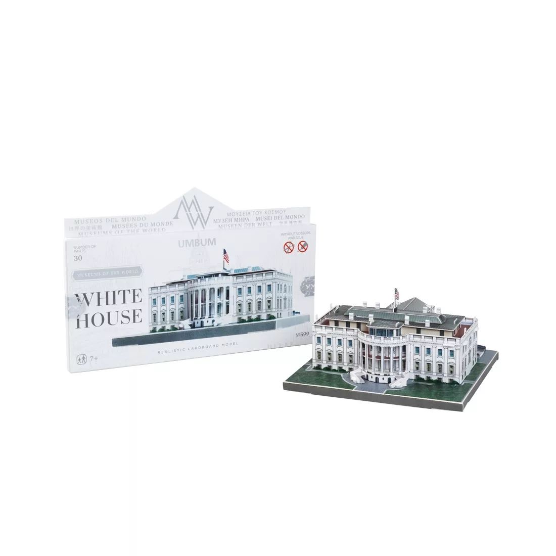 Сборная модель из картона Умная бумага Музеи мира в миниатюре. Белый дом