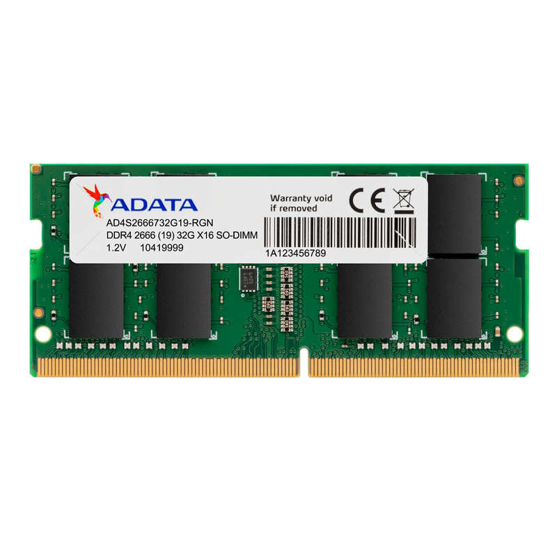 Оперативная память ADATA 8Gb DDR4 2666MHz SO-DIMM (AD4S26668G19-SGN)