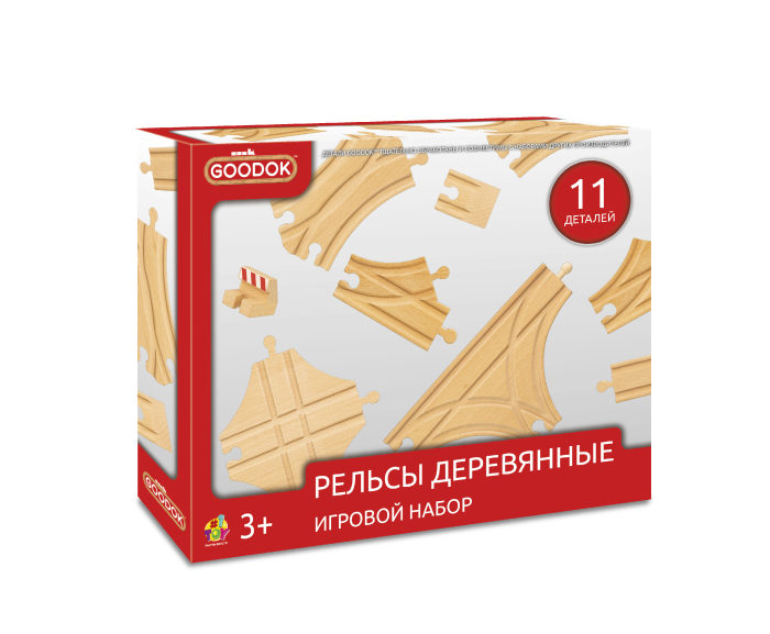 Набор 1TOY Goodok ж/д полотно с развилками и тупиками