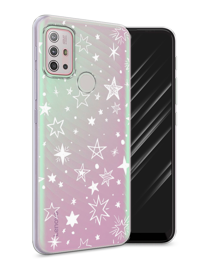 

Чехол Awog на Lenovo K13 Note / Леново K13 Note "Звездочки графика белая", Прозрачный;белый, 112950-7
