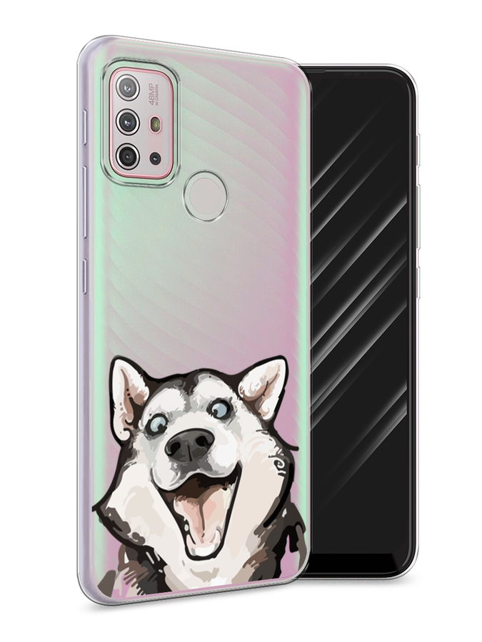 

Чехол Awog на Lenovo K13 Note / Леново K13 Note "Радостный хаски", Белый;голубой;черный, 112950-1