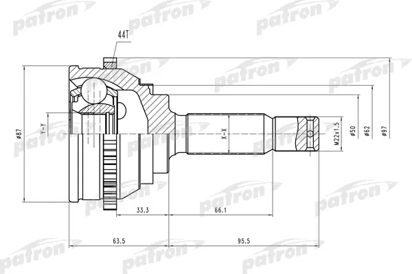 

ШРУС наружн к-кт HYUNDAI: Matrix 01- PATRON PCV1471