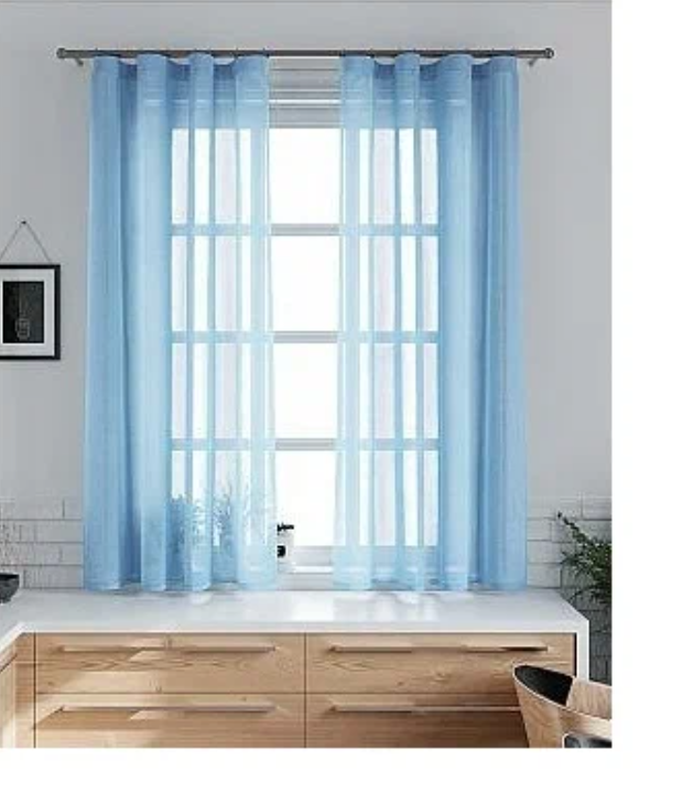 

Тюль Miazzo 150х180 см Голубая в гостиную детскую спальню Турция