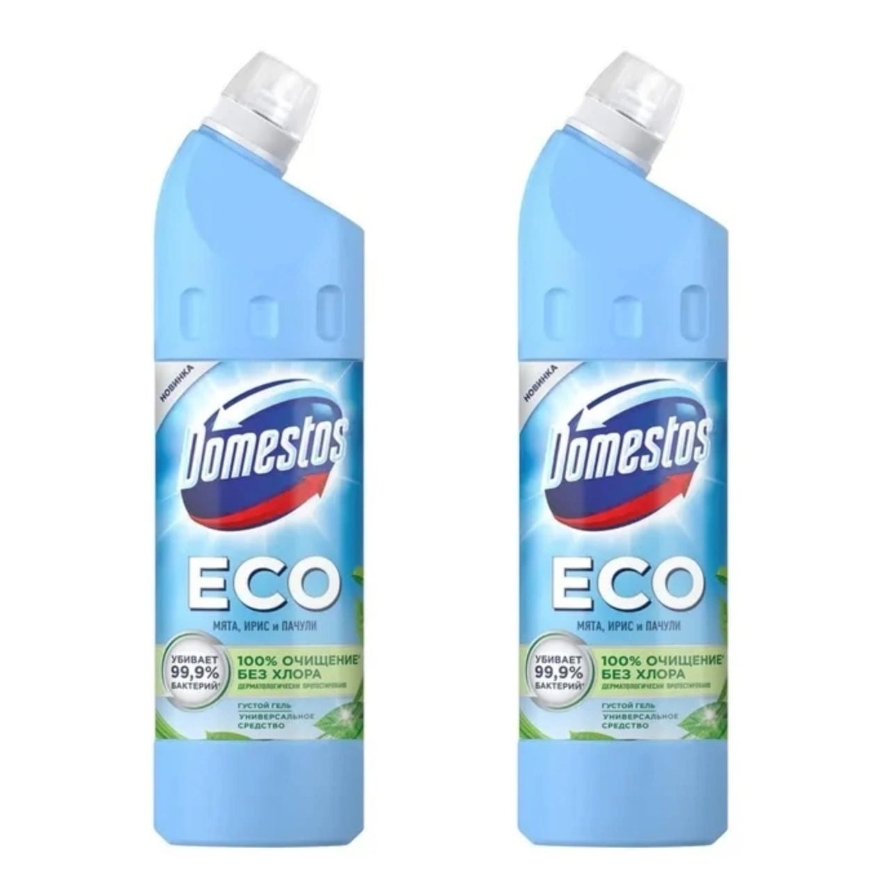 фото Чистящее средство domestos eco свежесть моря, мята, ирис, пачули 750мл х 2шт.