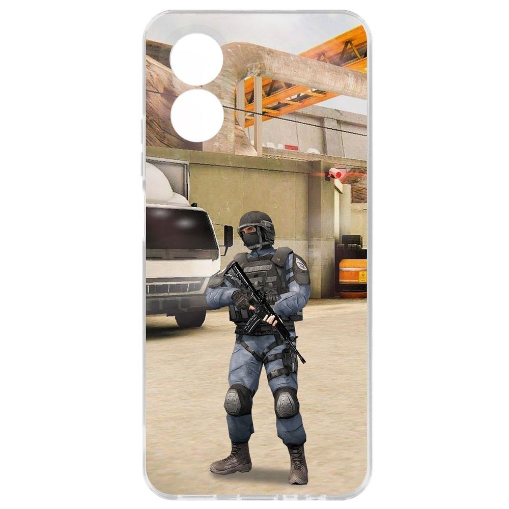 

Чехол-накладка Krutoff Clear Case Cтандофф 2 (Standoff 2) - GIGN для Oppo A38 4G, Прозрачный