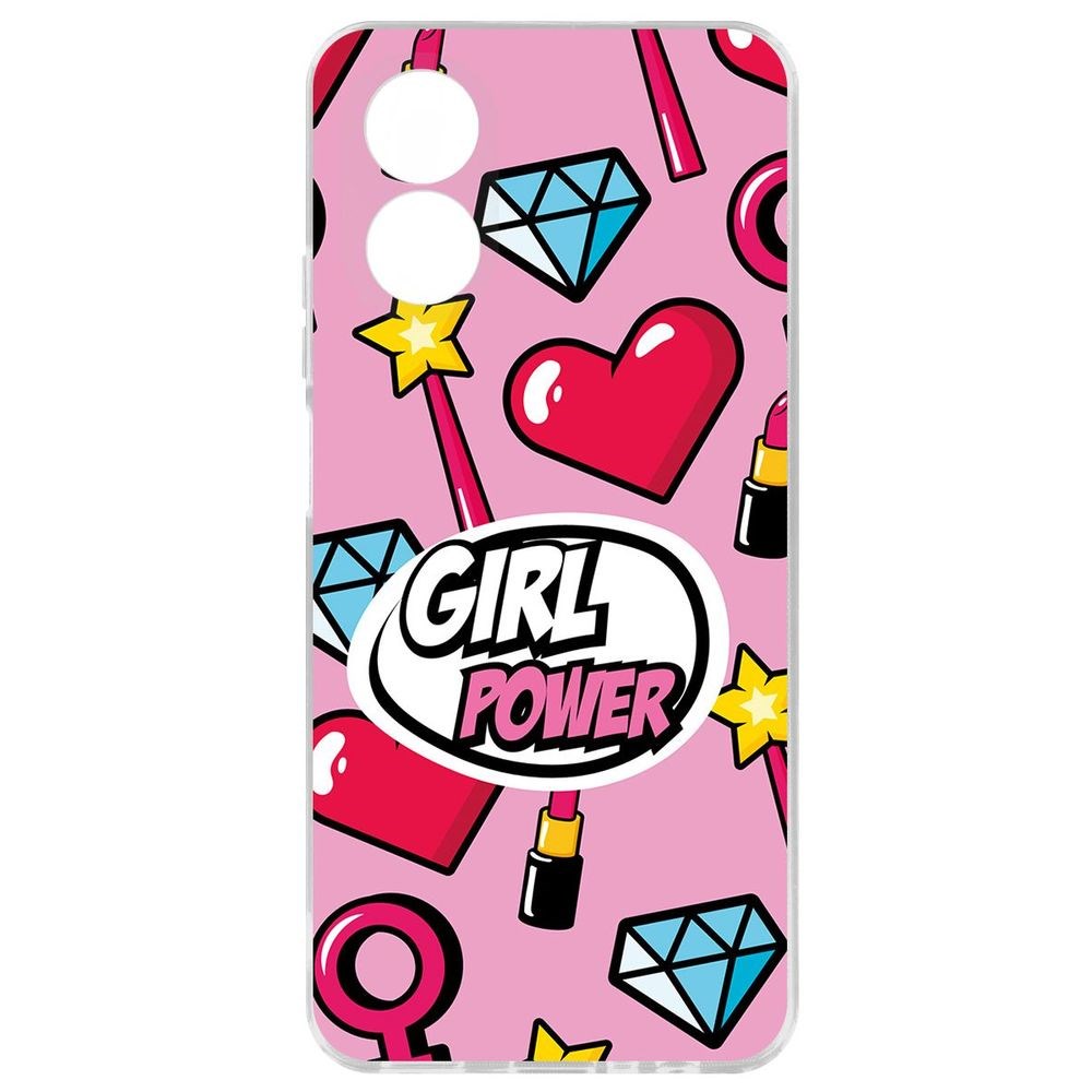 

Чехол-накладка Krutoff Clear Case Girl Power для Oppo A38 4G, Прозрачный