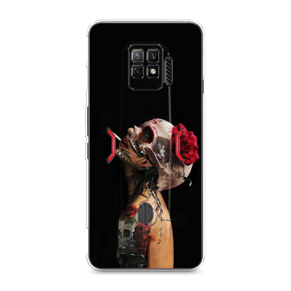 

Чехол Awog на ZTE Nubia Red Magic 7 Pro / ЗТЕ Нубиа Ред Мэджик 7 Pro "Девушка с черепом", Разноцветный, 136050-9