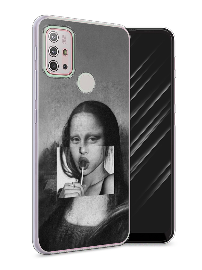 

Чехол Awog на Lenovo K13 Note / Леново K13 Note "Mona Lisa sucking lollipop", Серый, 112950-9