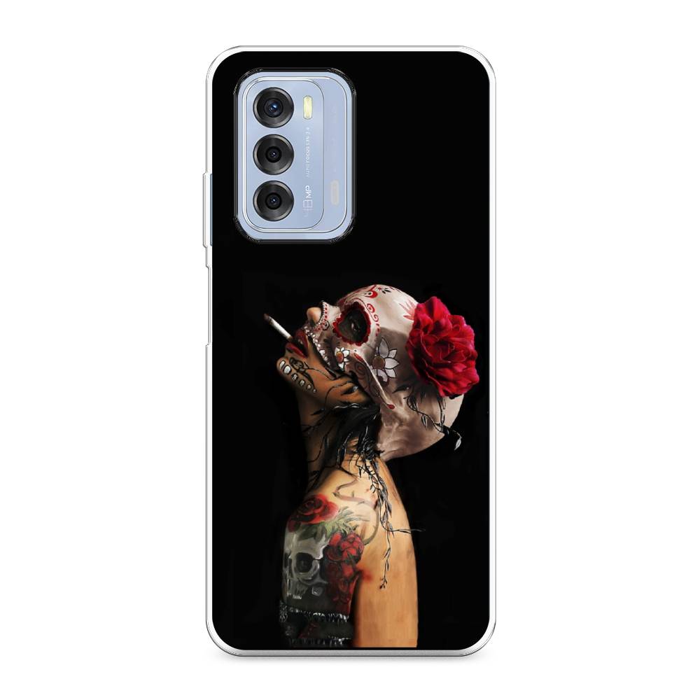 

Чехол Awog на ZTE Blade V40 / ЗТЕ Блэйд V40 "Девушка с черепом", Разноцветный, 136150-9