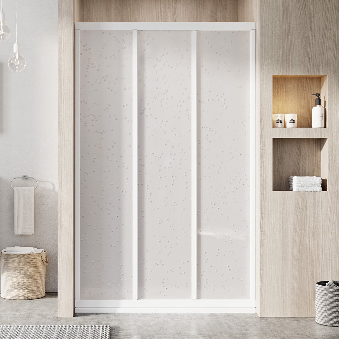 

Душевая дверь Ravak Supernova ASDP3-120 см белый профиль, матовый полистирол