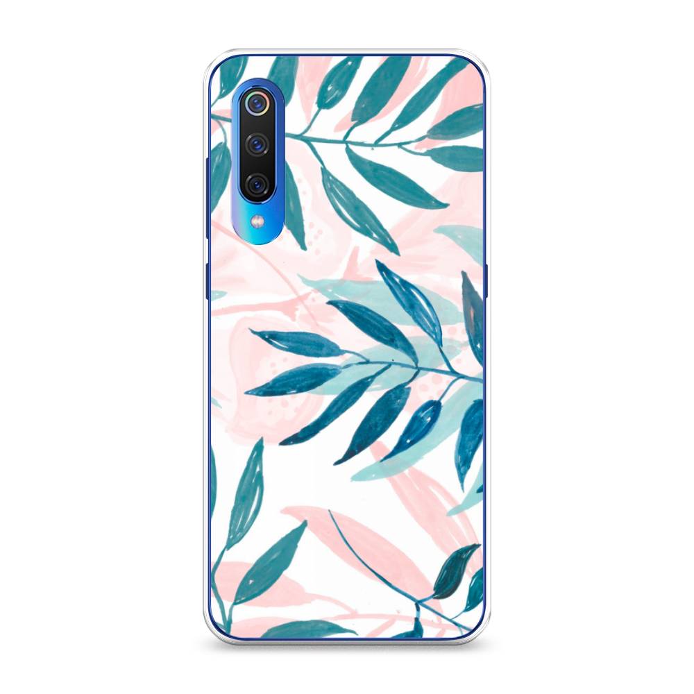 фото Силиконовый чехол "акварельные веточки" на xiaomi mi 9 awog