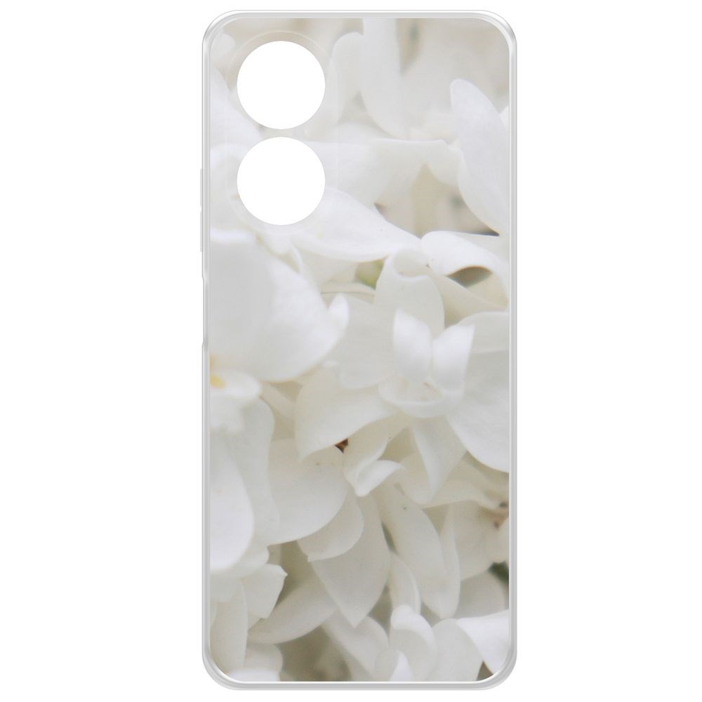 

Чехол-накладка Krutoff Clear Case Белые лилии для Oppo A58 4G, Прозрачный
