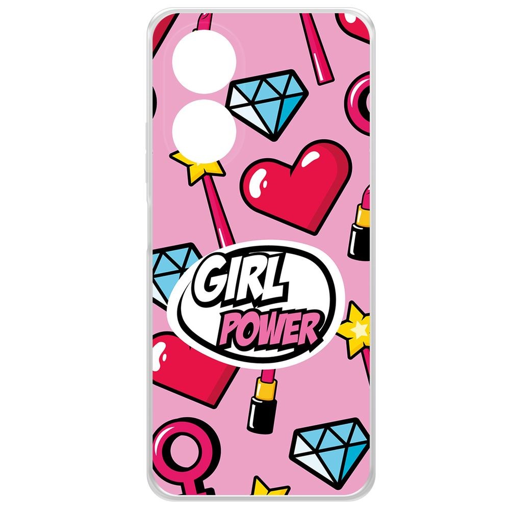 

Чехол-накладка Krutoff Clear Case Girl Power для Oppo A58 4G, Прозрачный