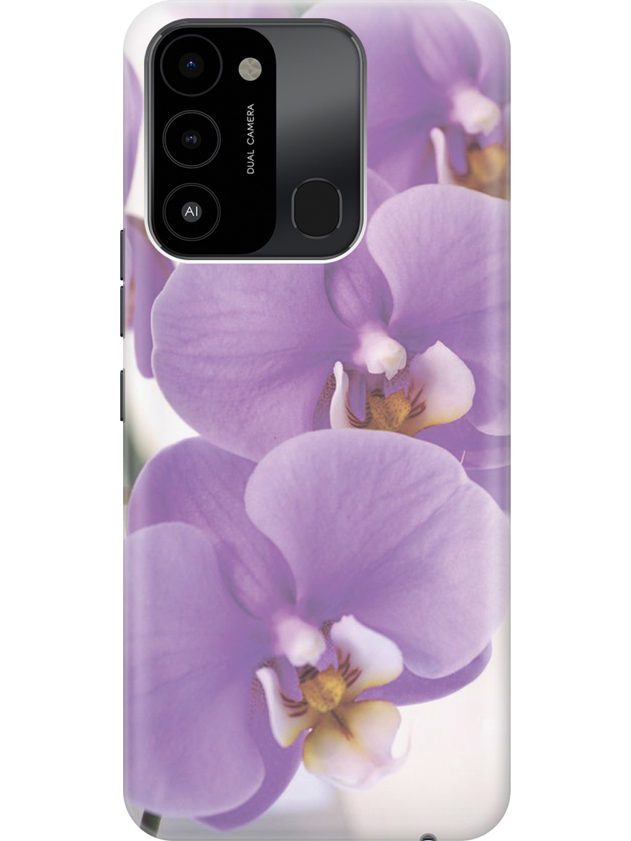 

Силиконовый чехол на Tecno Spark 8C "Сиреневые орхидеи", Фиолетовый;серый, 20001472