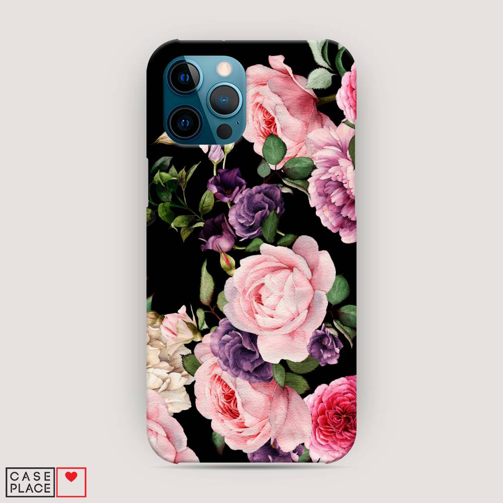 

Пластиковый чехол "Пионы на черном" на Apple iPhone 12 Pro Max, 12720-6
