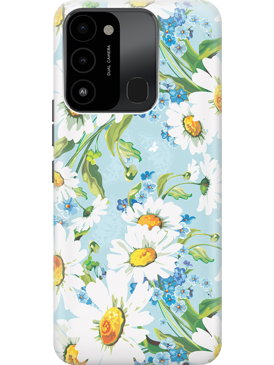 

Силиконовый чехол на Tecno Spark 8C "Поле ромашек", Белый;голубой;зеленый, 20001472