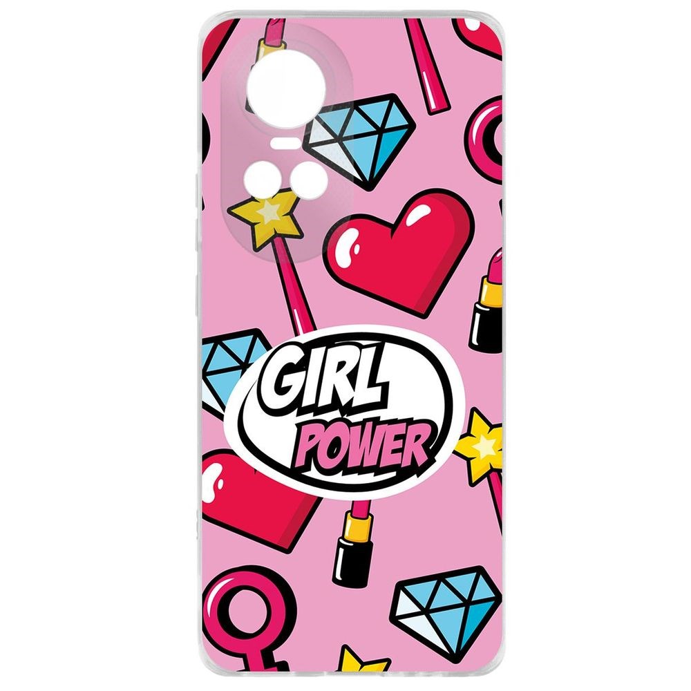 

Чехол-накладка Krutoff Clear Case Girl Power для Oppo Reno10 Pro 5G, Прозрачный