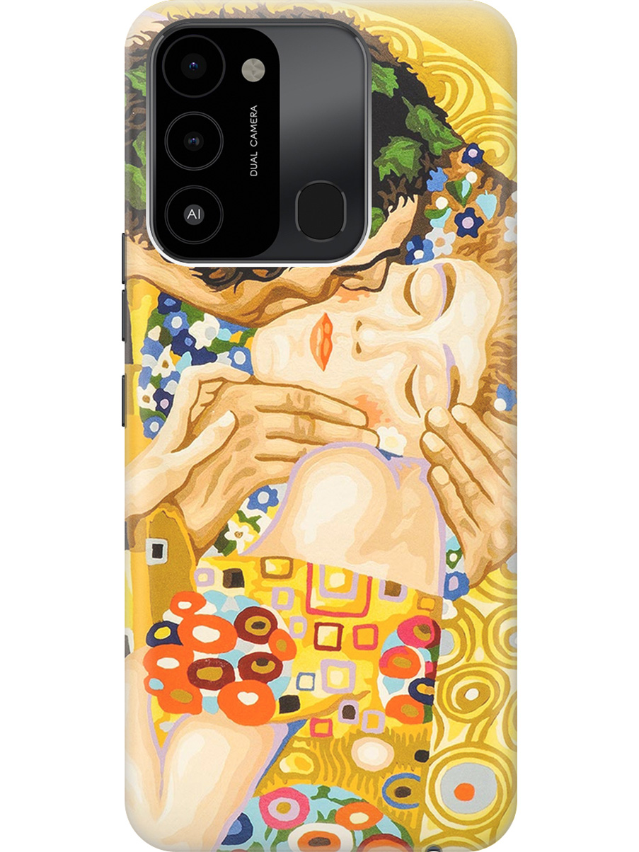 

Силиконовый чехол на Tecno Spark 8C "Поцелуй", Желтый, 20001472