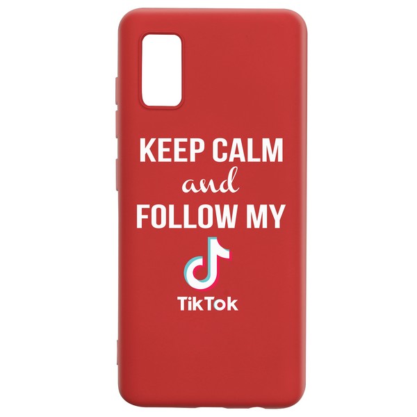 

Чехол-накладка Krutoff Silicone Case TikTok для Samsung Galaxy A41 (A415) красный