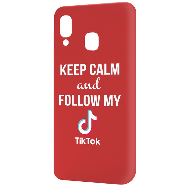 фото Чехол krutoff silicone case tiktok для samsung galaxy a20/ a30 (a205/a305) красный