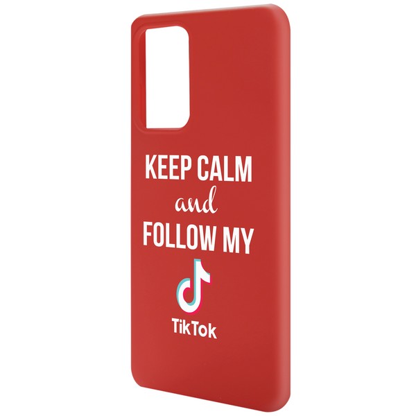 фото Чехол-накладка krutoff silicone case tiktok для samsung galaxy a72 (a725) красный