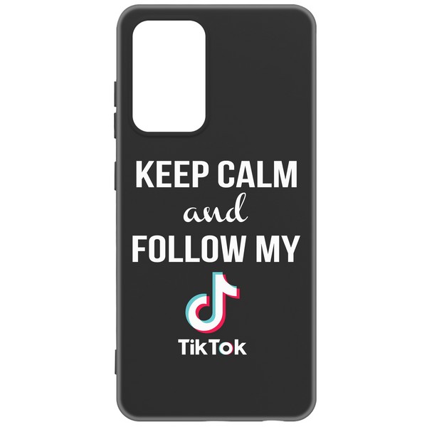 фото Чехол-накладка krutoff silicone case tiktok для samsung galaxy a72 (a725) черный