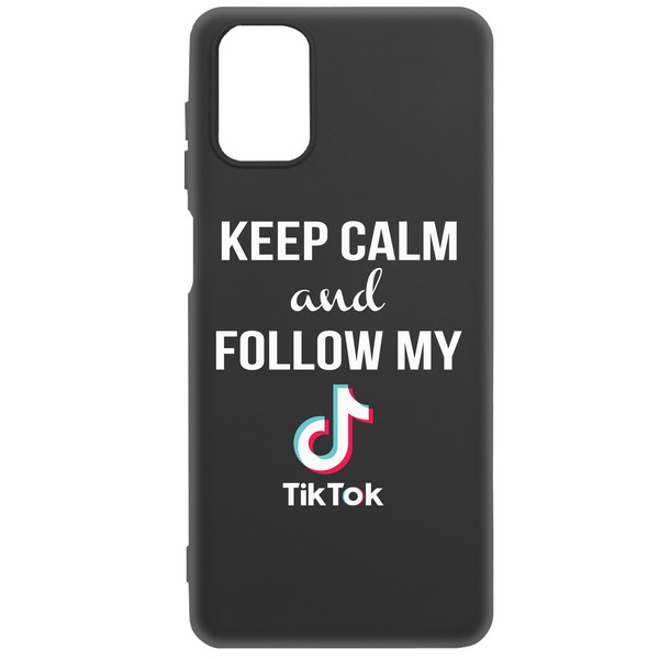 фото Чехол-накладка krutoff silicone case tiktok для samsung galaxy m51 (m515) черный