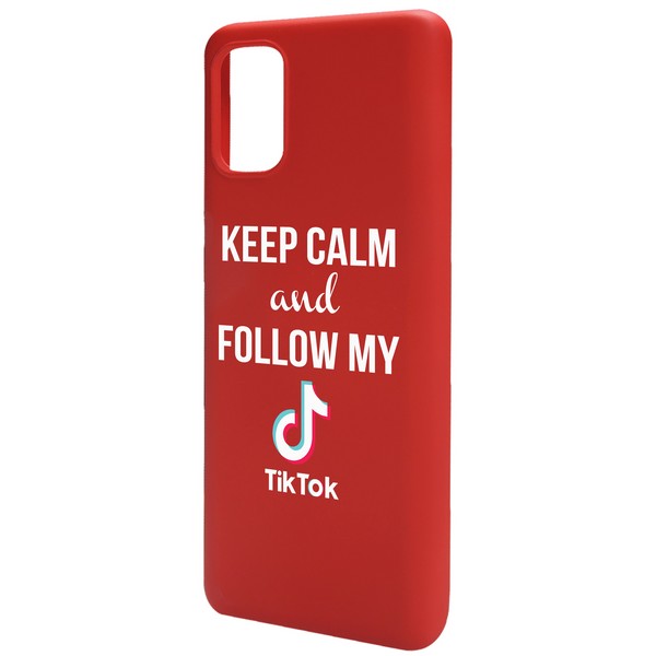 фото Чехол-накладка krutoff silicone case tiktok для samsung galaxy m51 (m515) красный