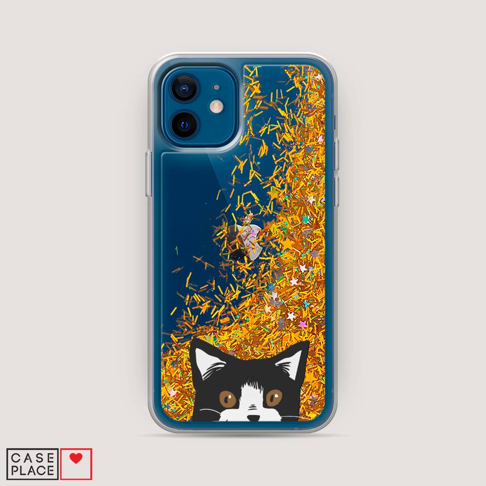 

Чехол Awog на Apple iPhone 12 mini / Айфон 12 mini "Подглядывающий кот", Разноцветный, 12690-1