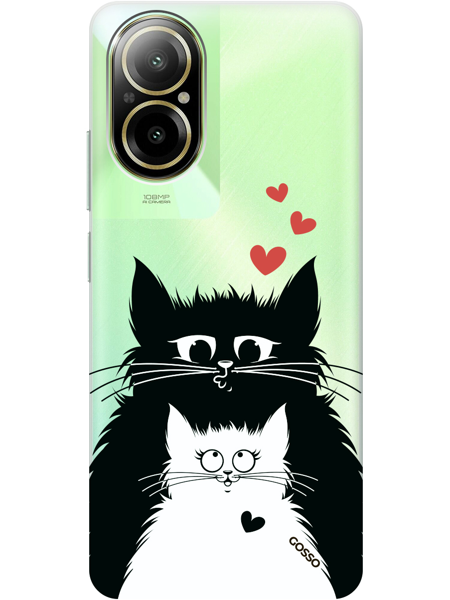 

Силиконовый чехол на Realme C67 с рисунком "Cats in Love" прозрачный, Прозрачный;белый;красный;черный, 20012142
