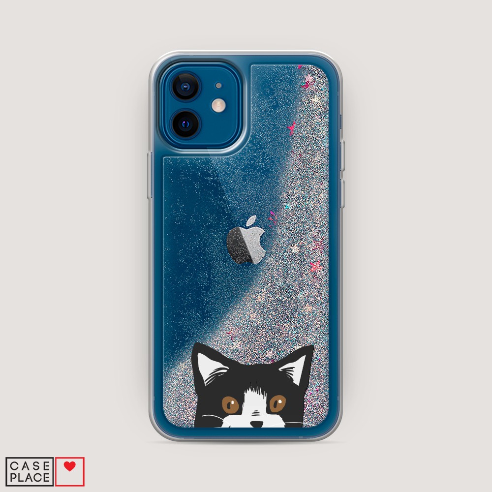 

Чехол Awog на Apple iPhone 12 / Айфон 12 "Подглядывающий кот", Разноцветный, 12591-1