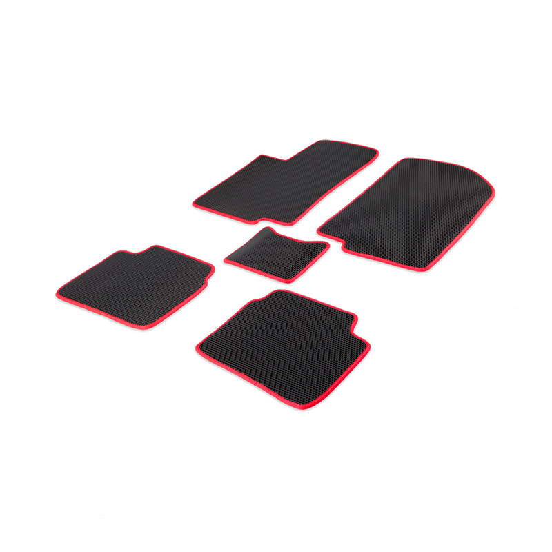 

Комплект ковриков в салон ЭВА CellMat Дэу Матиз M300, черный-красный
