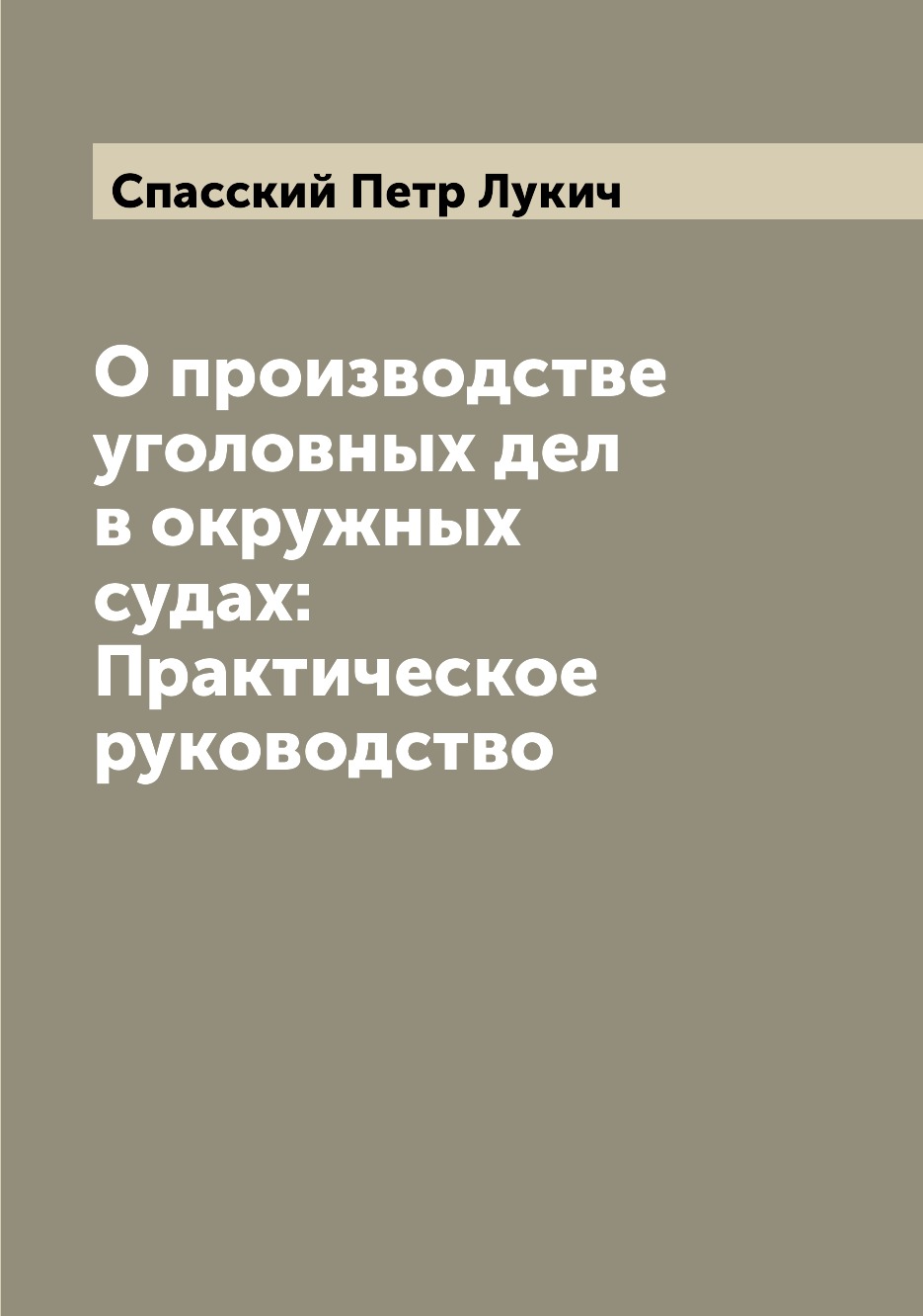 

Книга О производстве уголовных дел в окружных судах: Практическое руководство