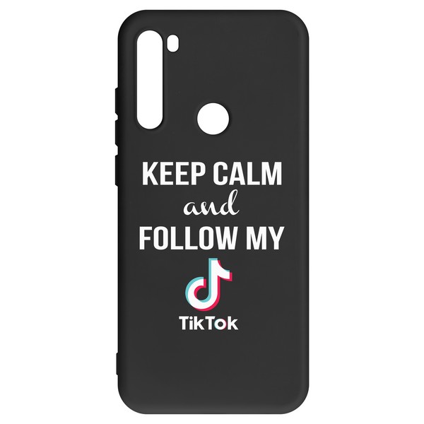 фото Чехол-накладка krutoff silicone case tiktok для xiaomi redmi note 8t (черный)