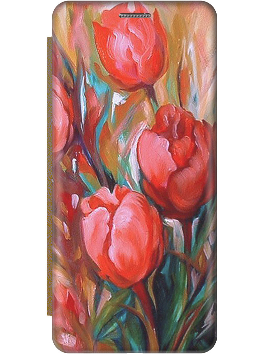 

Чехол-книжка на Xiaomi Redmi Note 12s "Тюльпаны" золотой, Зеленый;красный, 20001470