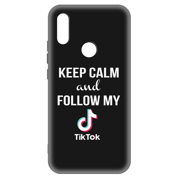 фото Чехол-накладка krutoff silicone case tiktok для xiaomi redmi 7 (черный)