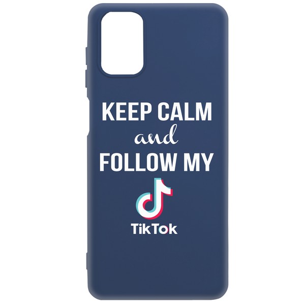 фото Чехол-накладка krutoff silicone case tiktok для samsung galaxy m51 (m515) синий