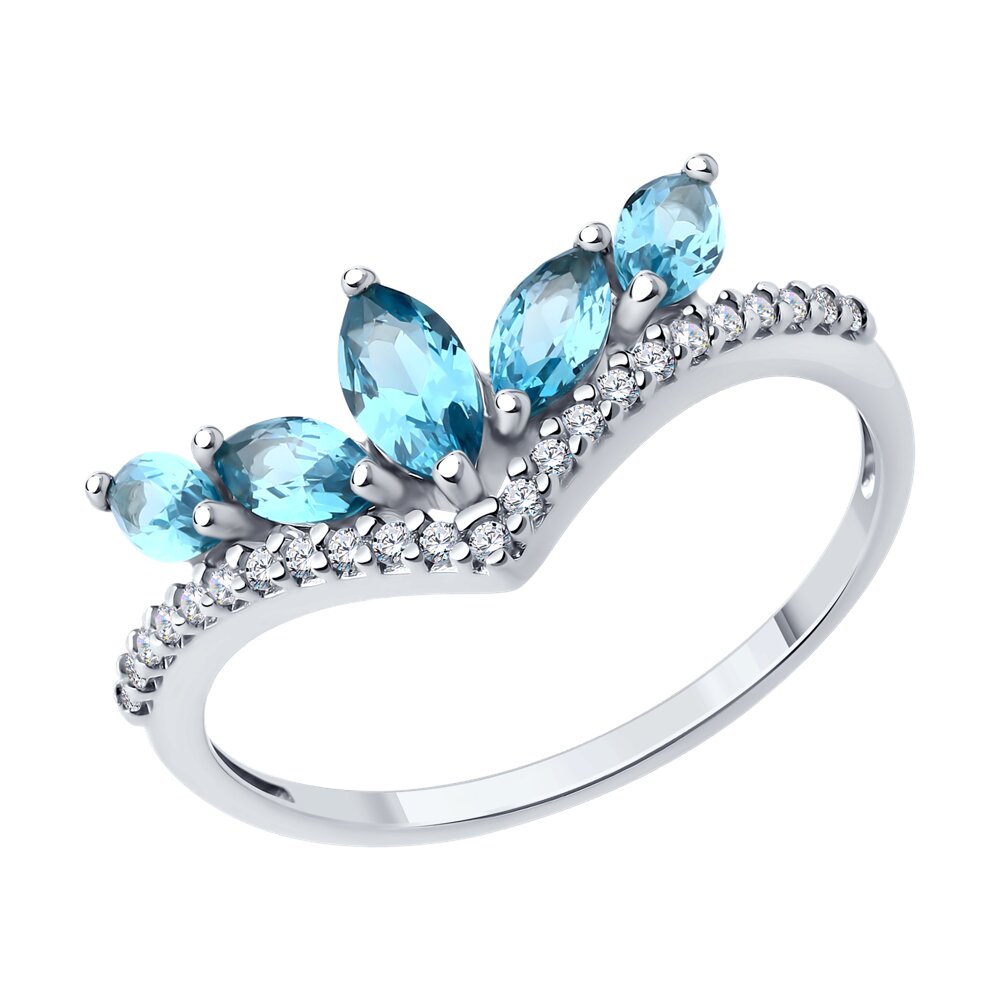 

Кольцо из серебра р. 18,5 Diamant 94-310-02173-3, ситалл искусственный/фианит, 94-310-02173-3