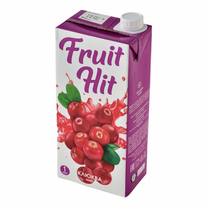 Морс Fruit Hit клюквенный 1 л