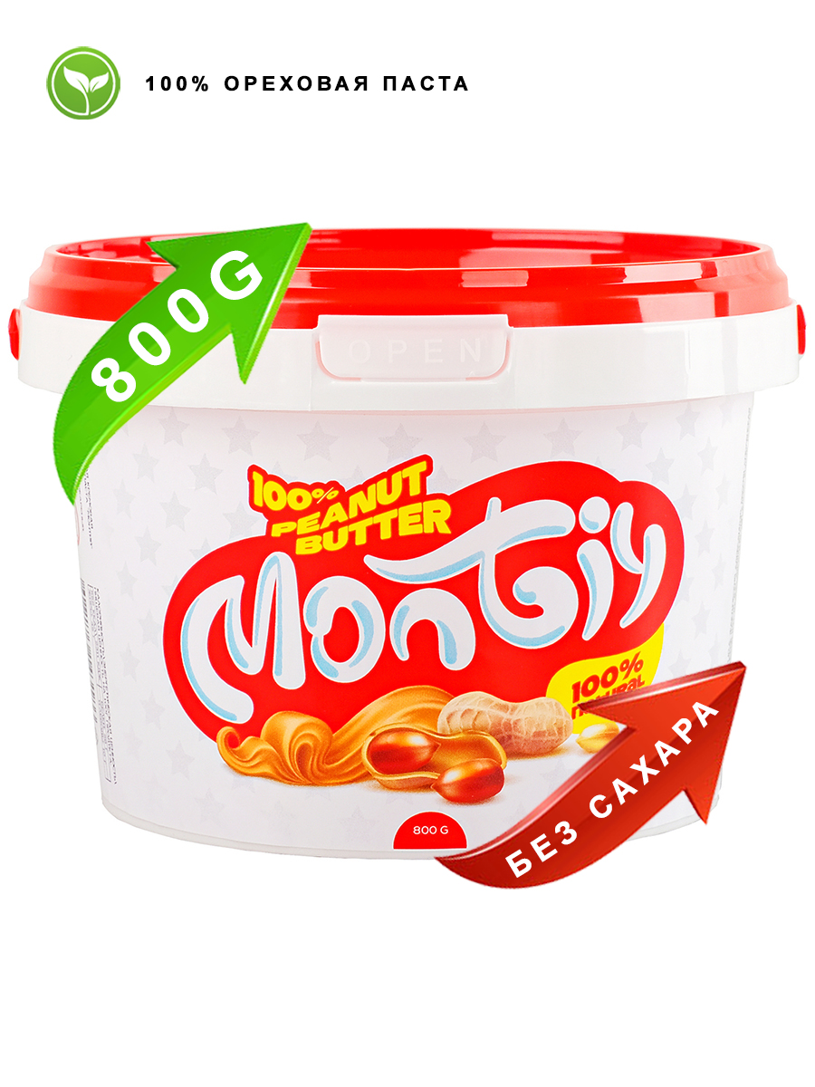 

Арахисовая паста Montiy без сахара, 800 г