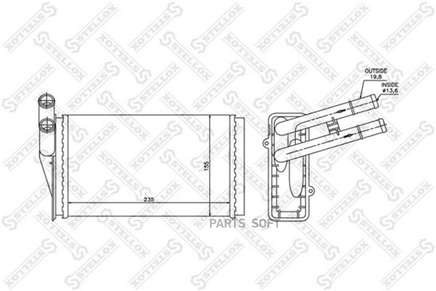 

10-35021-Sx радиатор Печки Audi 80/A4 86> Stellox 1035021SX