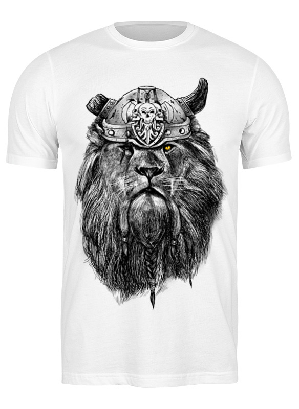 

Футболка унисекс Printio Лев викинг белая 2XL, Белый, Лев викинг