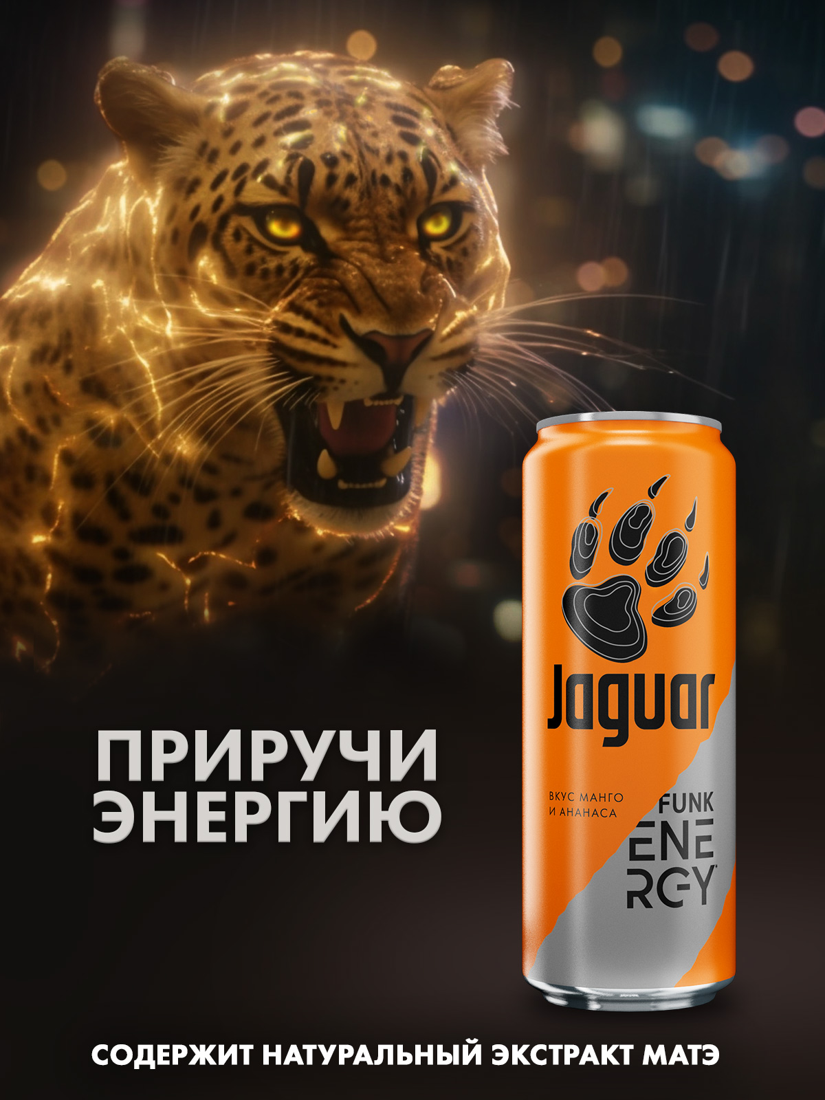 Энергетический напиток Jaguar Funk energy, 0,45 л х 12 шт