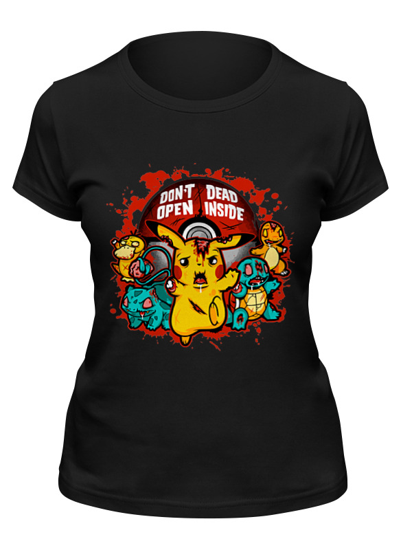 

Футболка женская Printio Зомби покемон (zombie pokemon) черная 2XL, Зомби покемон (zombie pokemon)