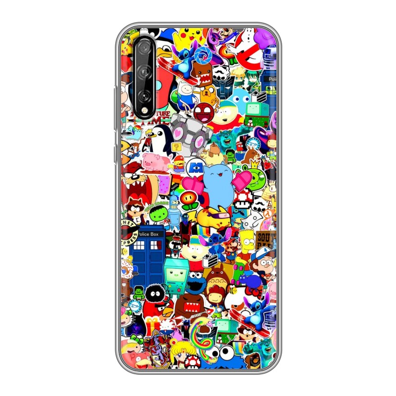 

Пластиковый транспарентный чехол для Huawei Y8p, 74855